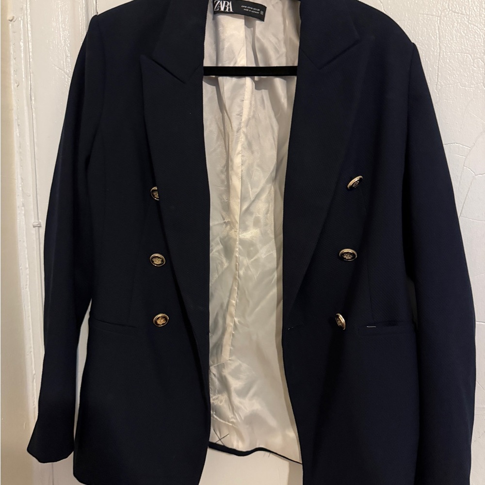 Zara Black Blazer Tailored Suit Jacket